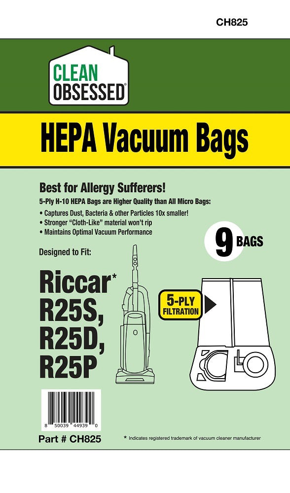 Riccar R25S, R25D & R25P Bags for Riccar vacuum cleaner