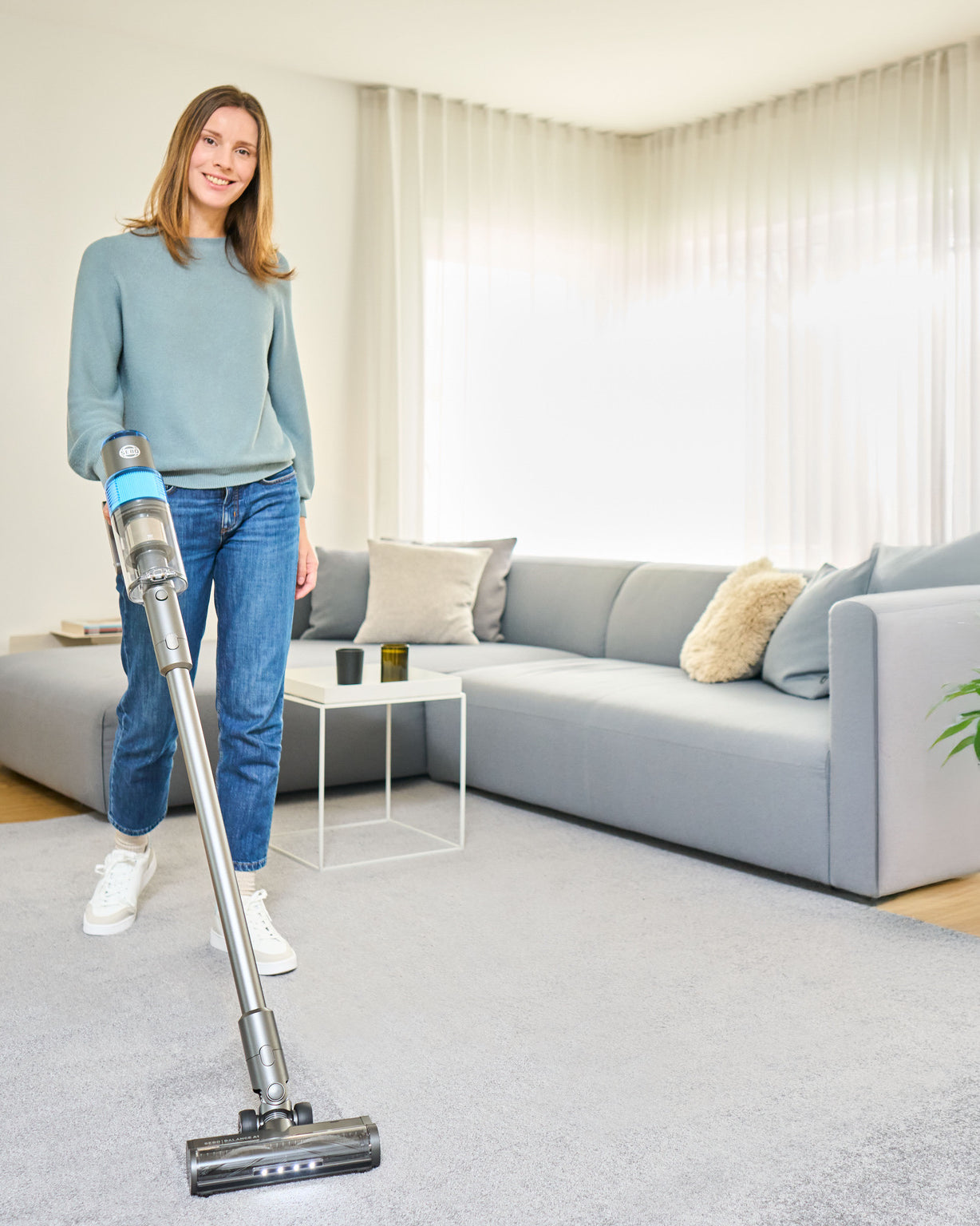 SEBO Balance A1 lightweight Cordless Stick Vacuum LED Powerhead Area Rug