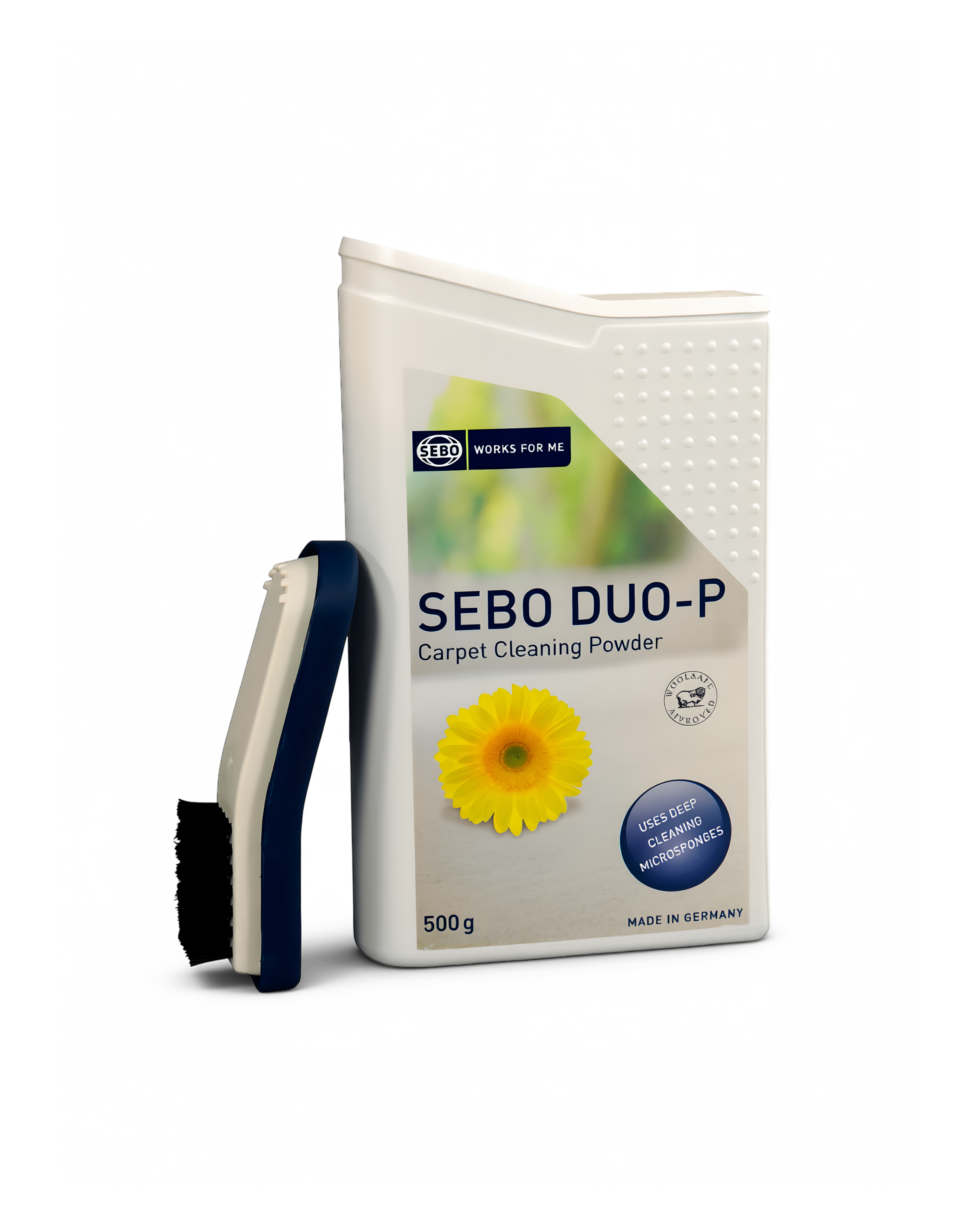 SEBO DUO Carpet Cleaning powder and brush