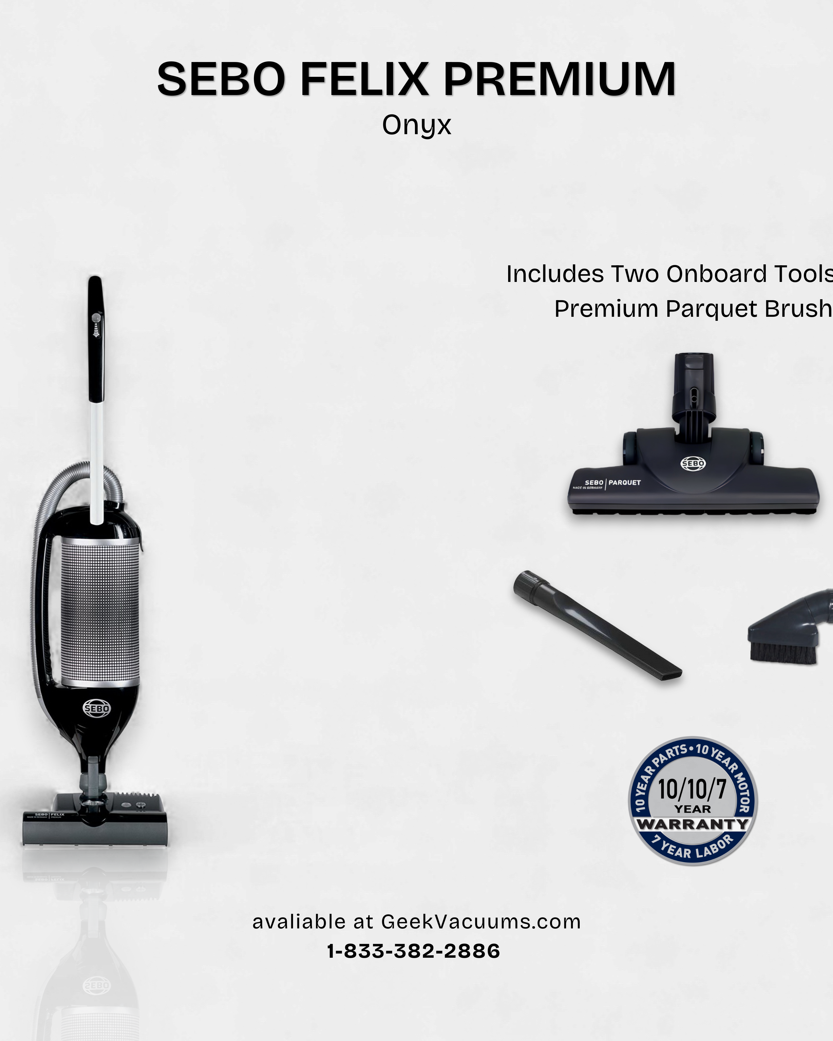 Sebo Felix Onyx Included Tools