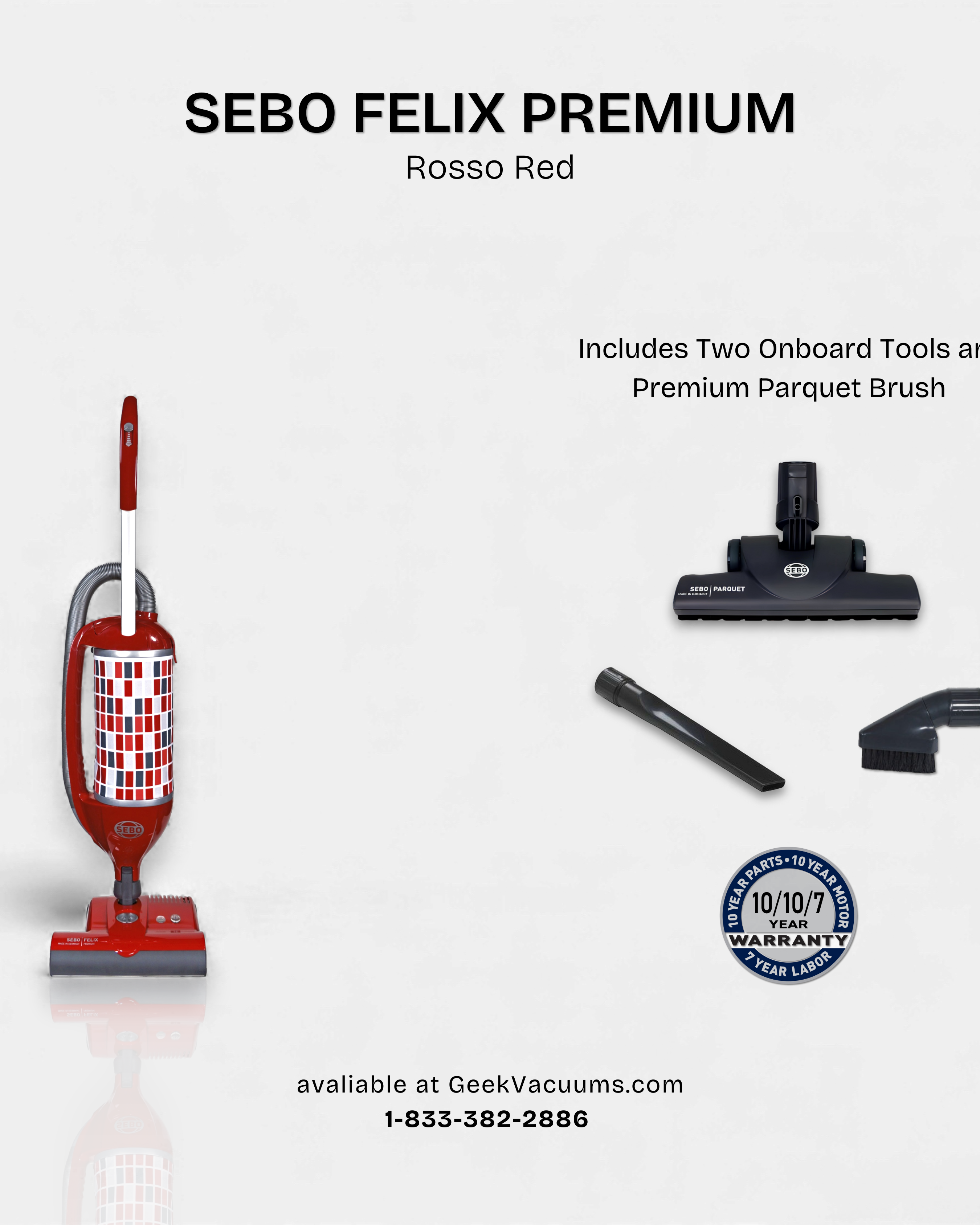 Sebo Felix Rosso Red Included Tools