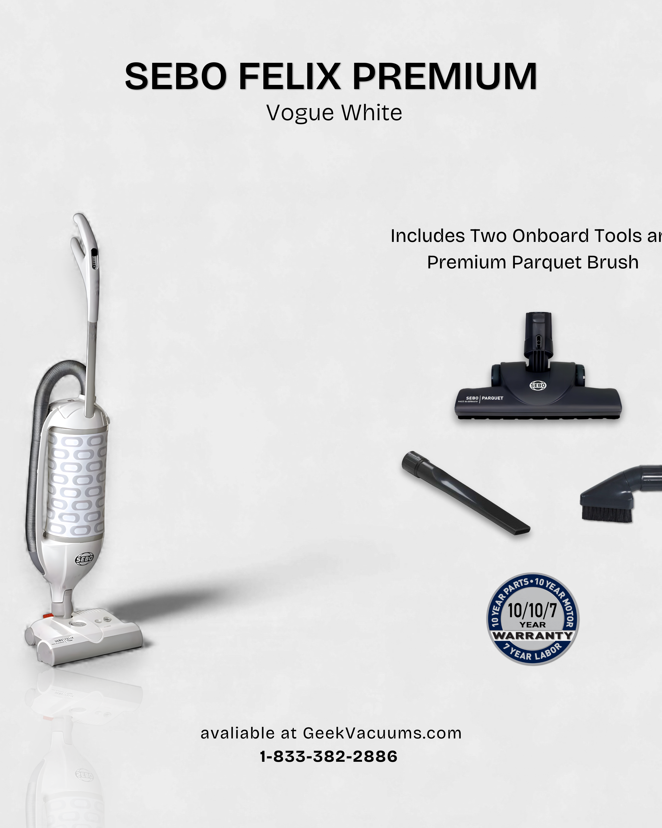 Sebo Felix Vogue White Included Tools