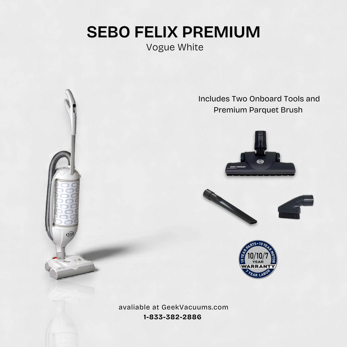 Sebo Felix Vogue White Included Tools