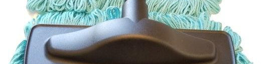 Central Vacuum 1-1/4'' Dustup Mop Style Floor Tool Blue Washable Yarn On Black Tool - Geek Vacuums