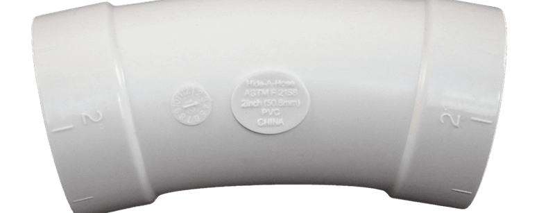 Central Vacuum Hide A Hose 22.5 Elbow HS202142 For in wall retractable system - Geek Vacuums