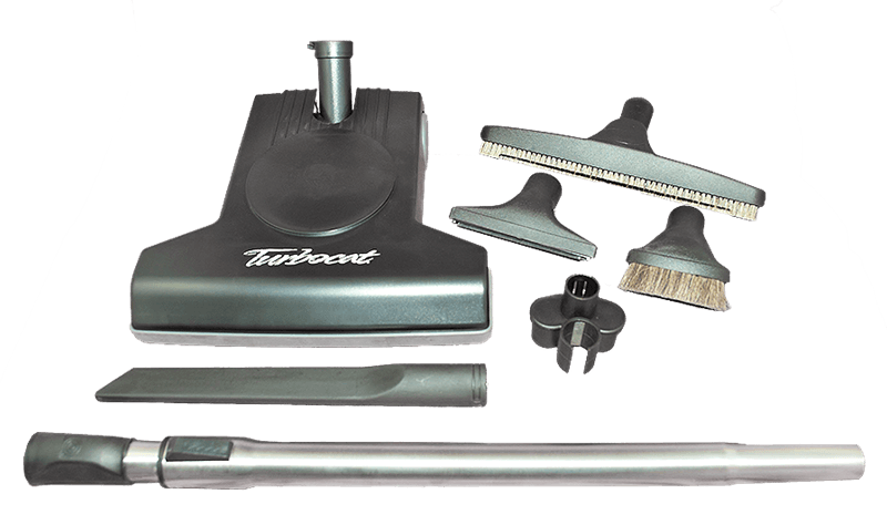 Central Vacuum Hide A Hose Premium Tool Kit with TurboCat for Carpet for In Wall Retractable System - Geek Vacuums