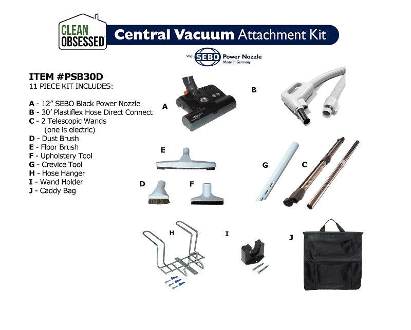 Customizable Sebo Clean Obsessed Central Vacuum Hose Attachment Kit - Geek Vacuums