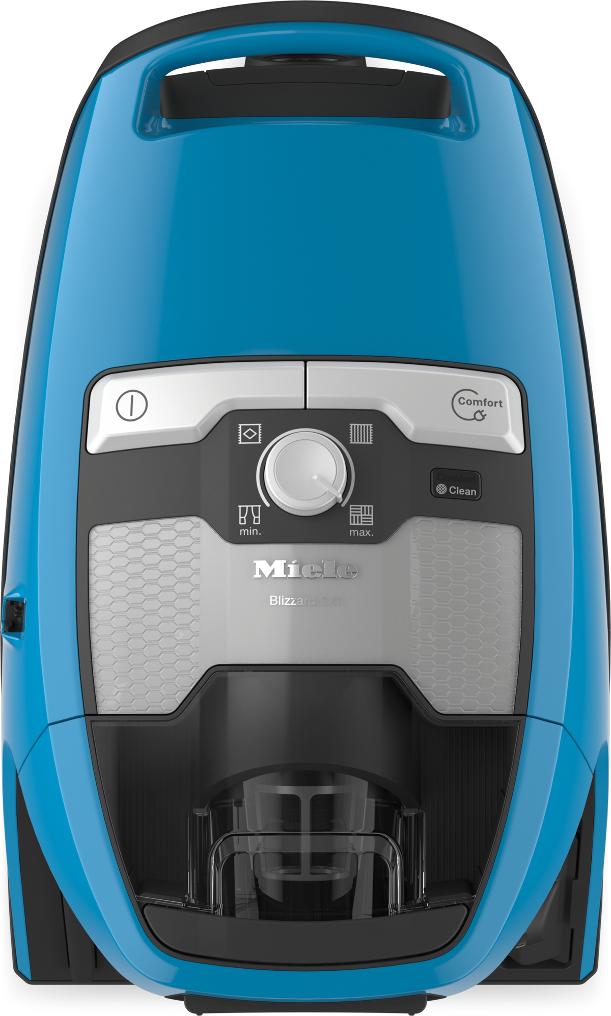 Miele Blizzard CX1 TurboTeam canister vacuum with telescopic wand extended