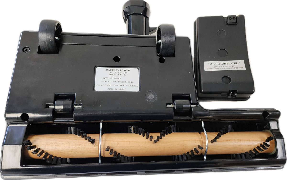 Underside of the Perfect battery powerhead showing its brush roll.