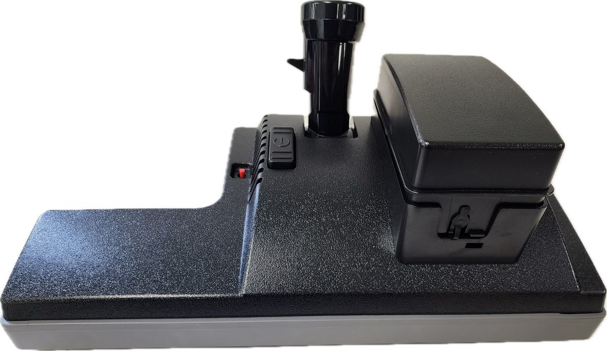 Perfect cordless battery powerhead for central vacuums, side view.