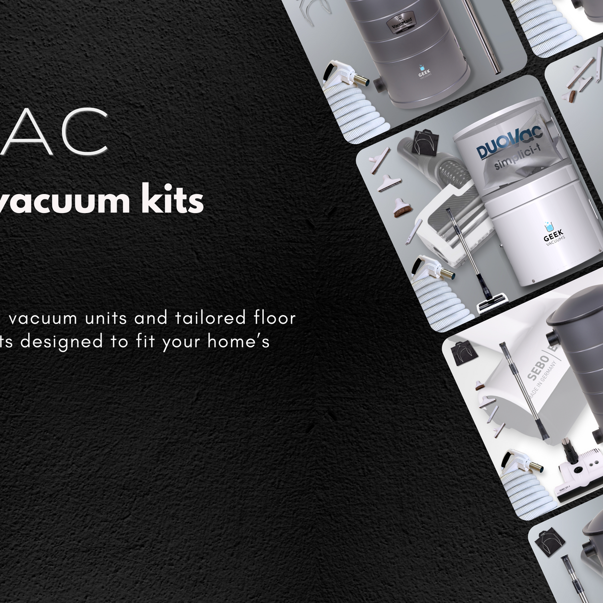 Central Vacuum Unit with Attachments Kits – Geek Vacuums