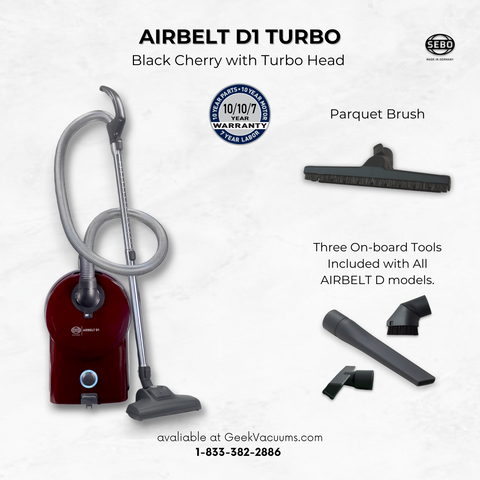 Sebo Airbelt D1 Vacuum with Turbo Brush