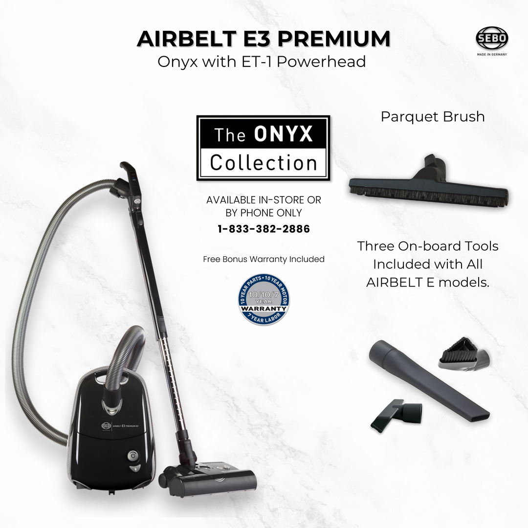 SEBO Airbelt E3 Premium Pet Hair Canister Vacuum