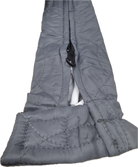 Central vacuum padded hose sock close up of zipper 