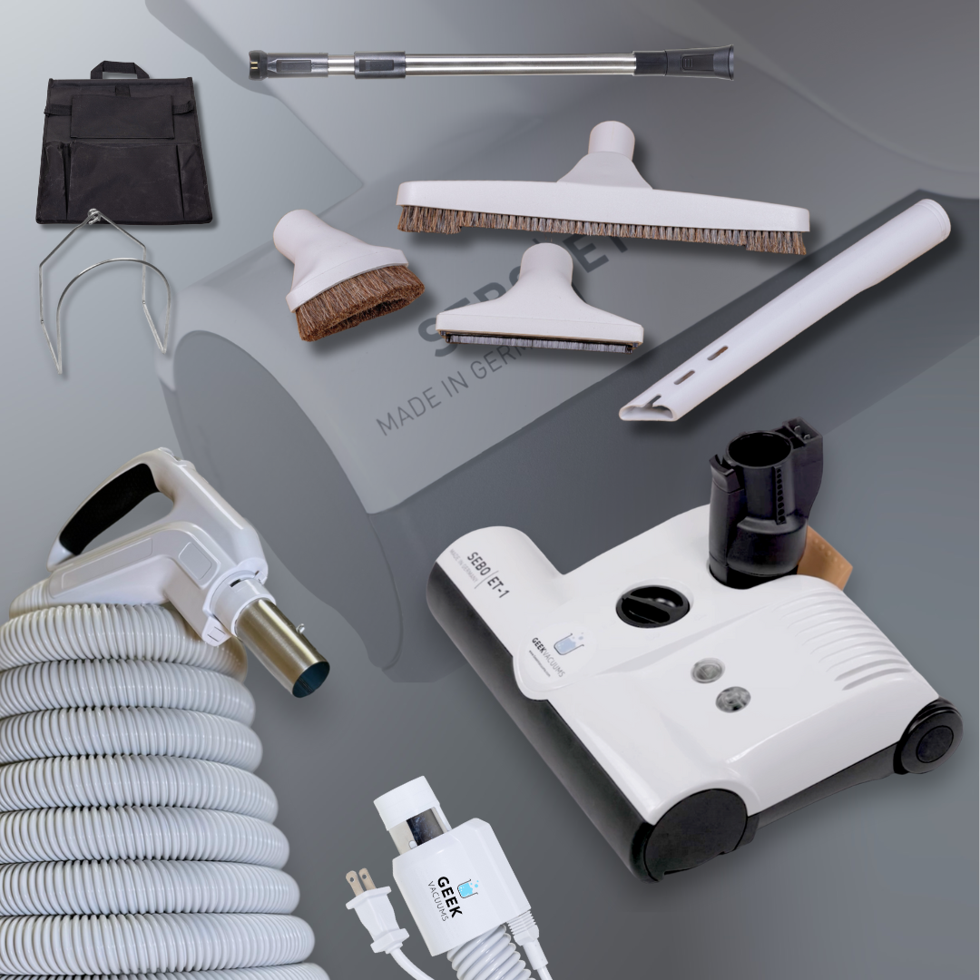 Nutone Central Vacuum Pigtail Hose Kit with Sebo Powerhead