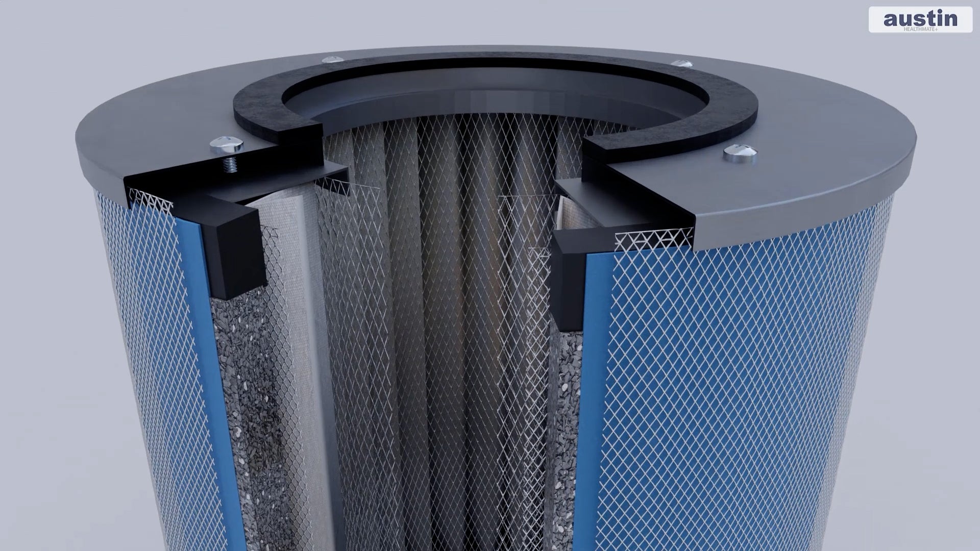  Air HealthMate Plus Medical Grade HEPA Filter Cutaway