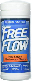 Damp sheets for unclogging built in central vacuum system and cleaning pipes 