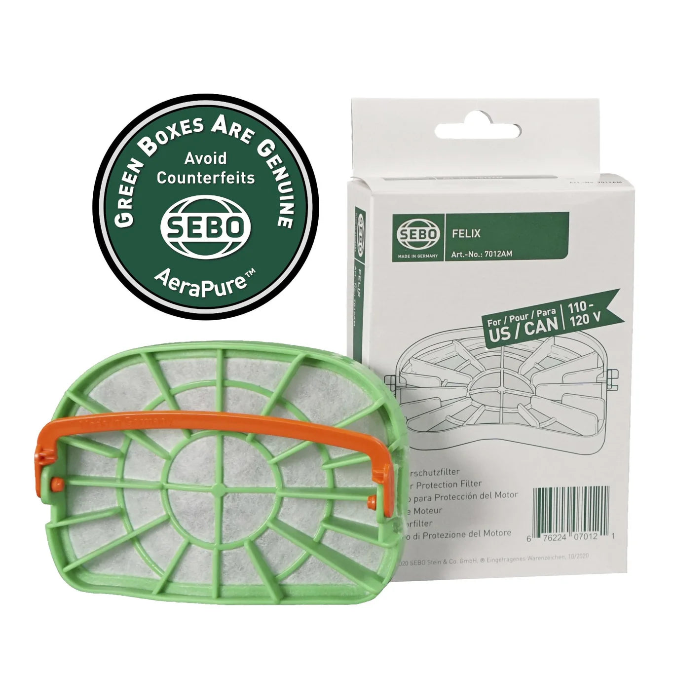SEBO 7012AM Motor Protection Filter for Felix and Dart