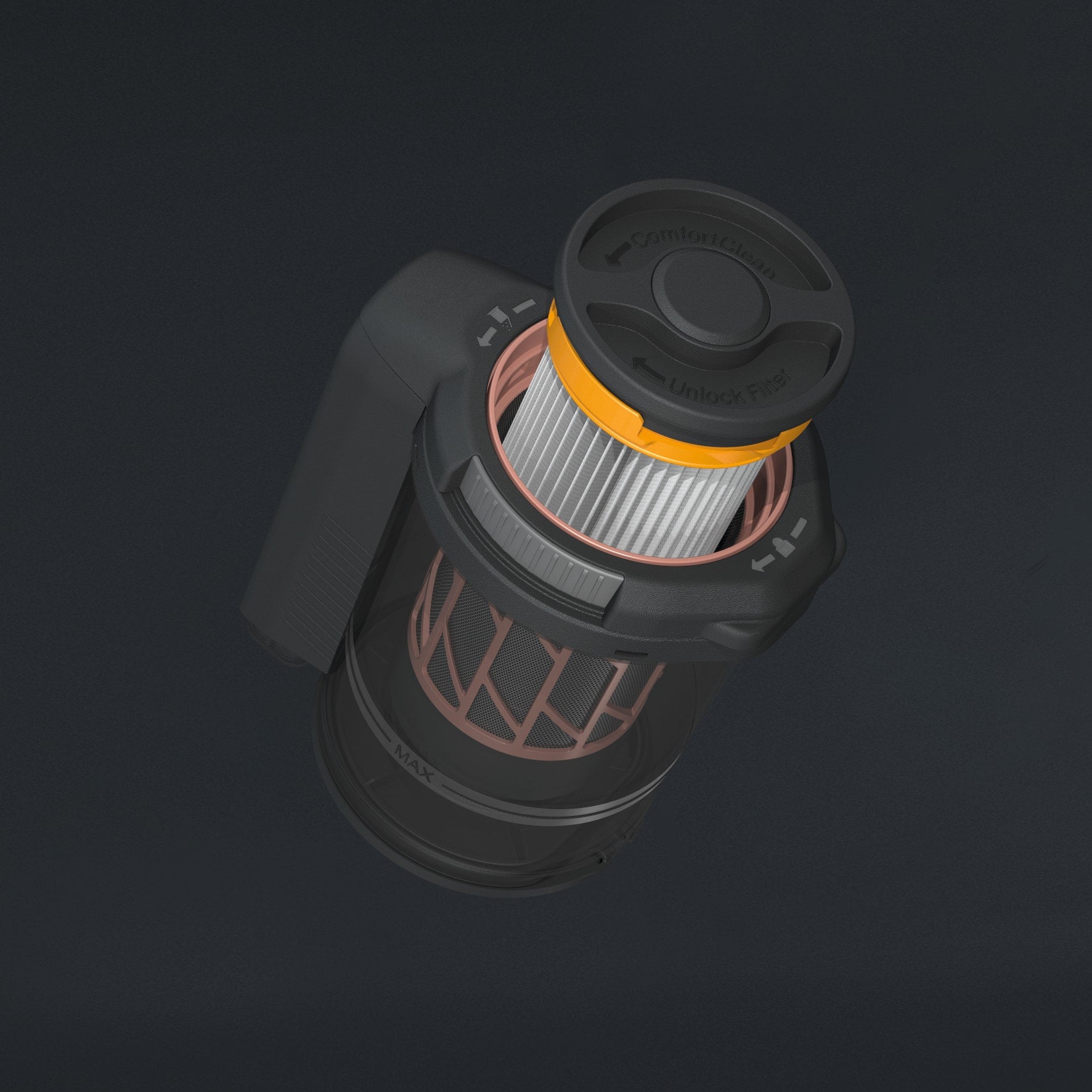 Miele Triflex filter in canister