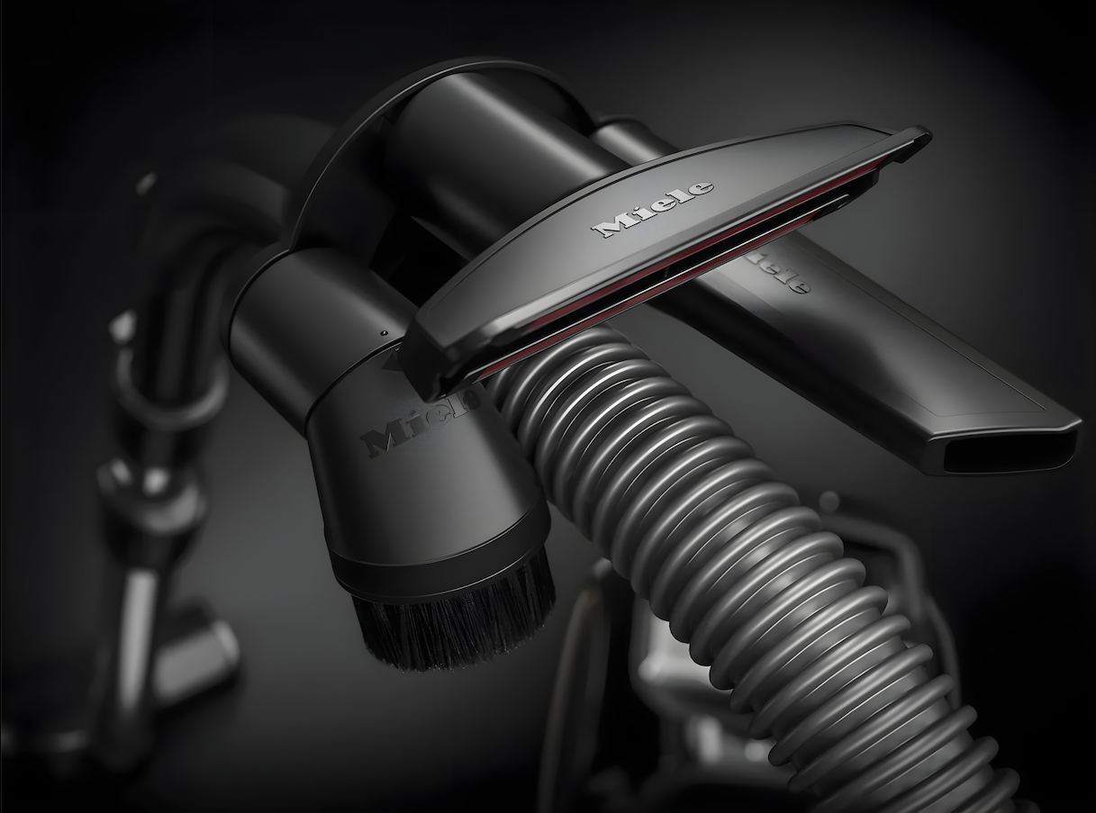 Closeup of Miele vacuum cleaner tools