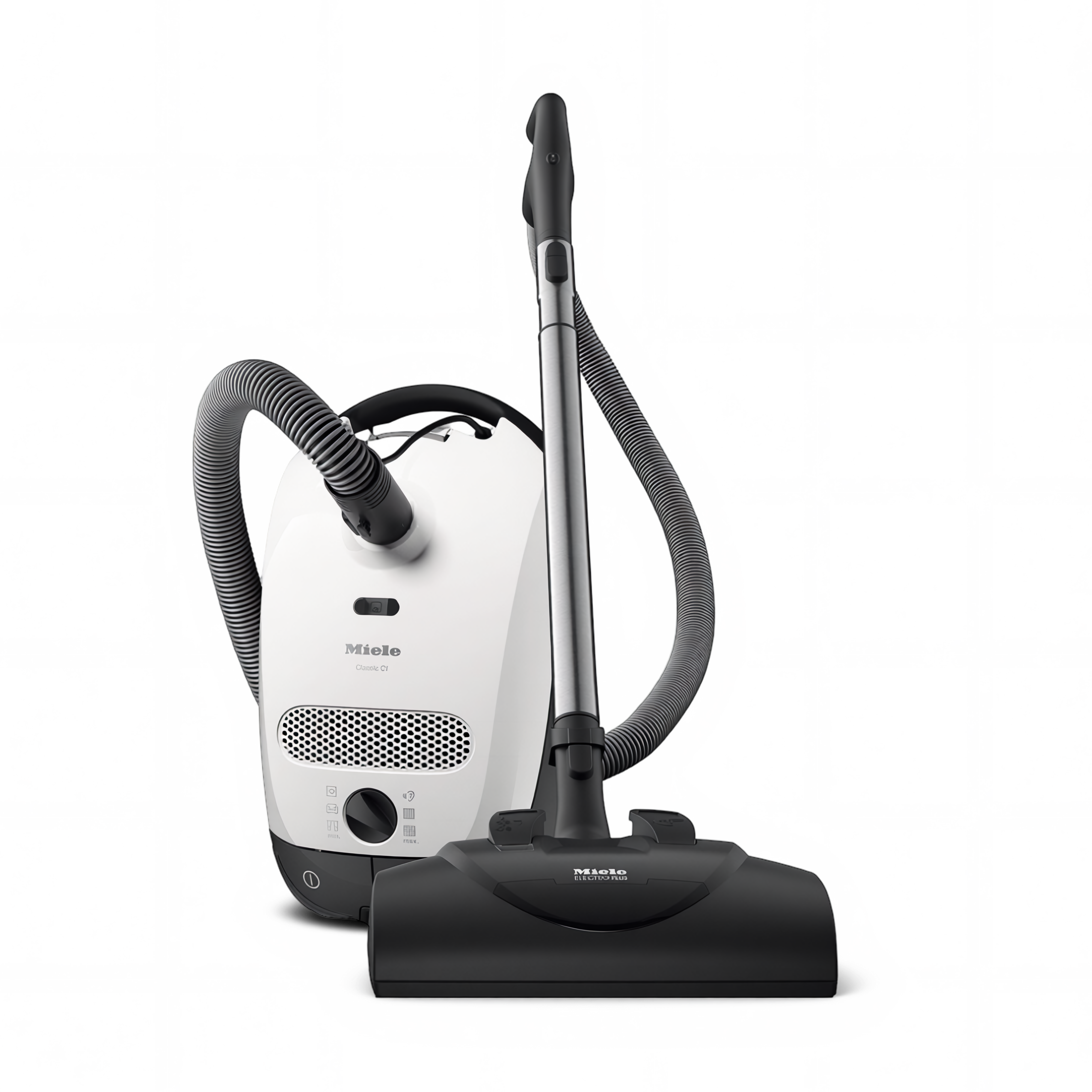 Miele Classic C1 Cat & Dog canister vacuum cleaner on a transparent background