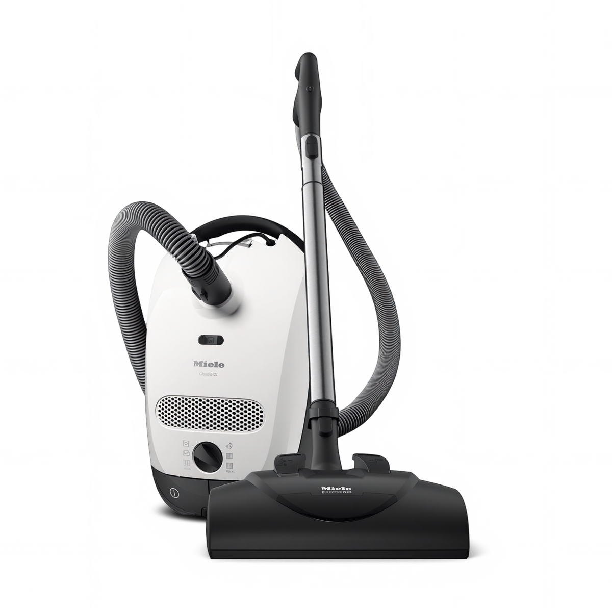 Miele Classic C1 Cat & Dog canister vacuum cleaner on a transparent background