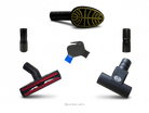 SEBO 1993PK 6 piece pet attachment set with upholstery nozzle turbo handheld brush grooming brush adapters and brush roller cleaning tool