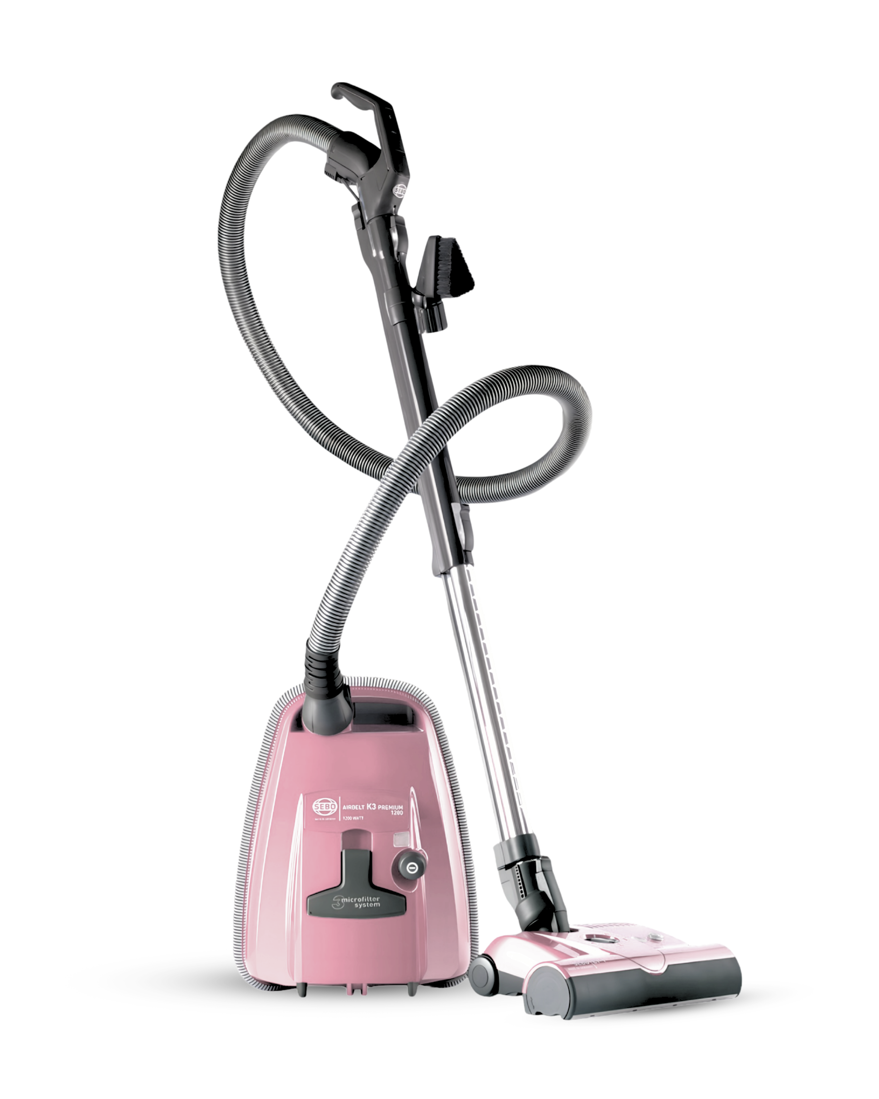SEBO AIRBELT K3 Premium canister vacuum in Pastel Pink