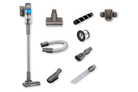SEBO Balance A1 cordless vacuum with its included accessories.