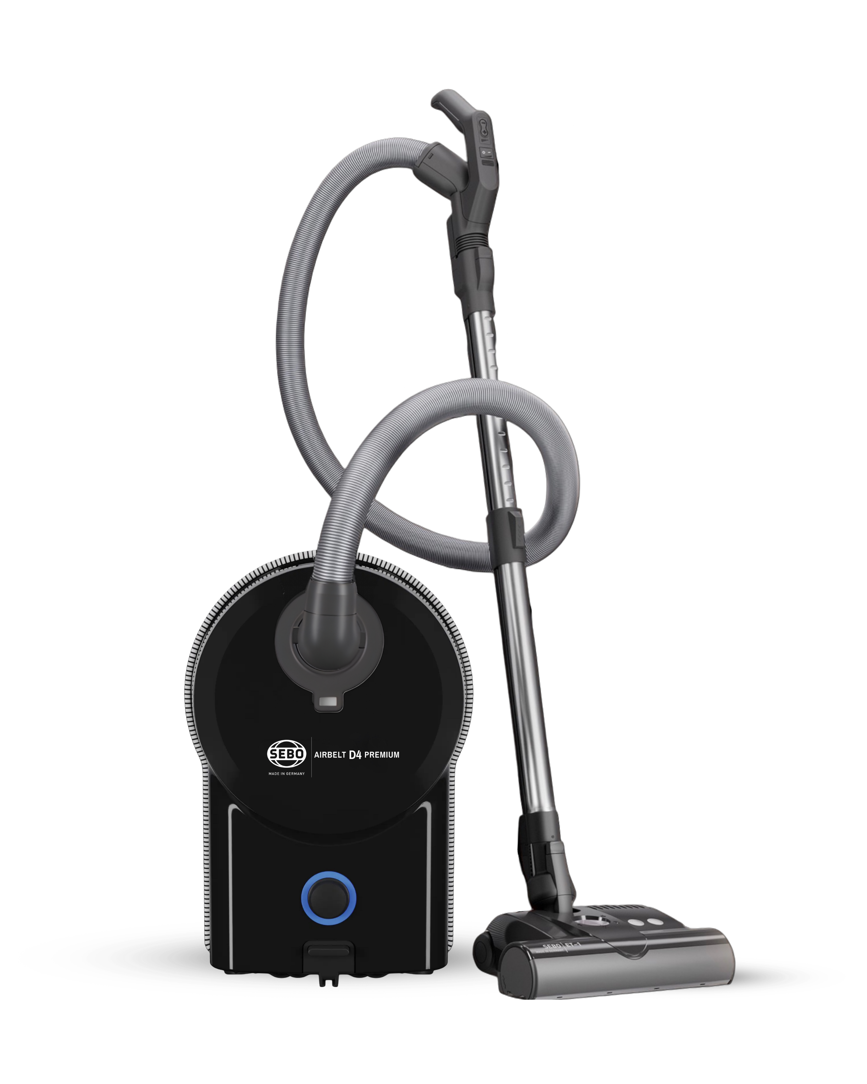 Sebo D4 Canister Vacuum Onyx for carpet and bare floors