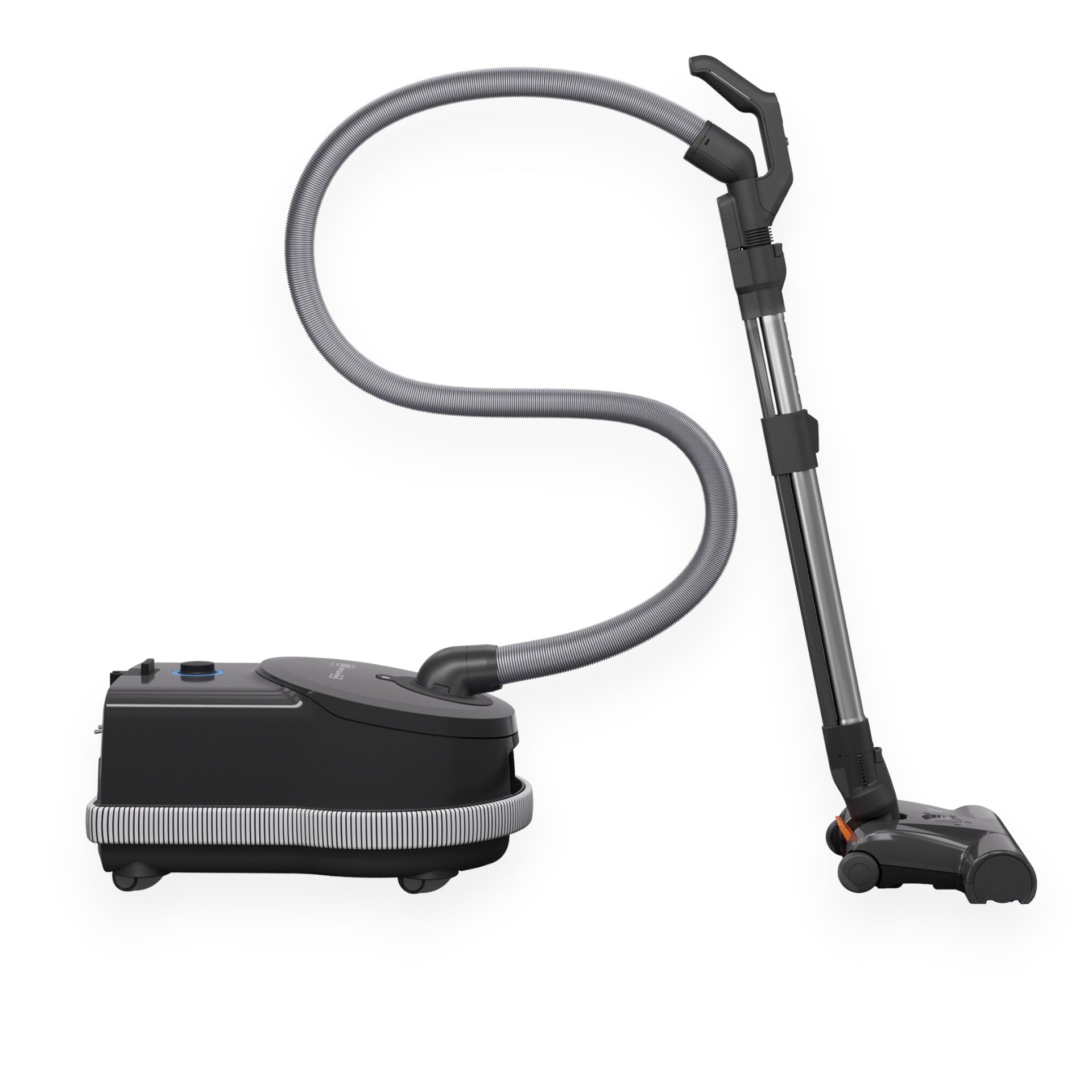Sebo D4 Canister vacuum in Onyx Side View