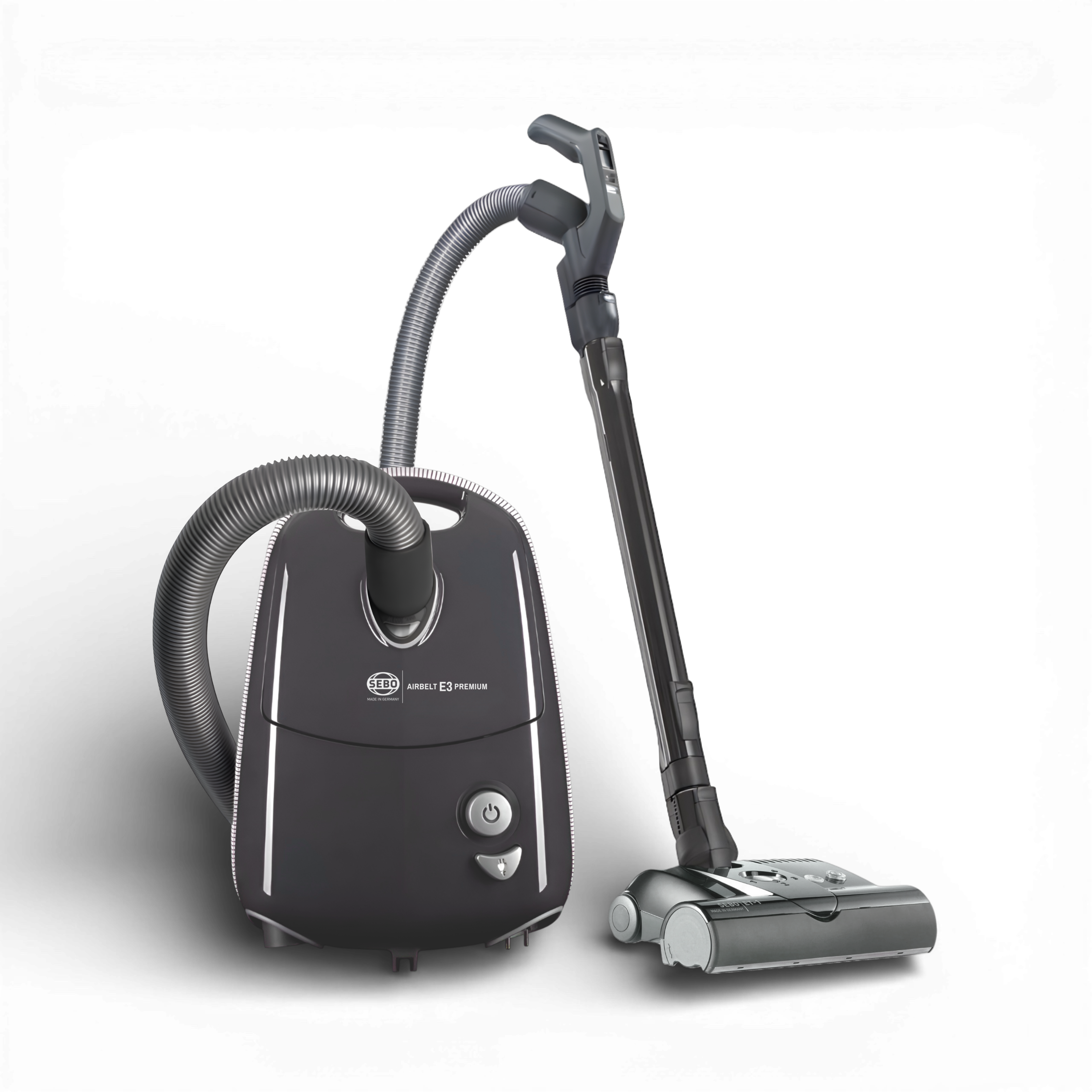 SEBO AIRBELT E3 Premium canister vacuum in Graphite Grey