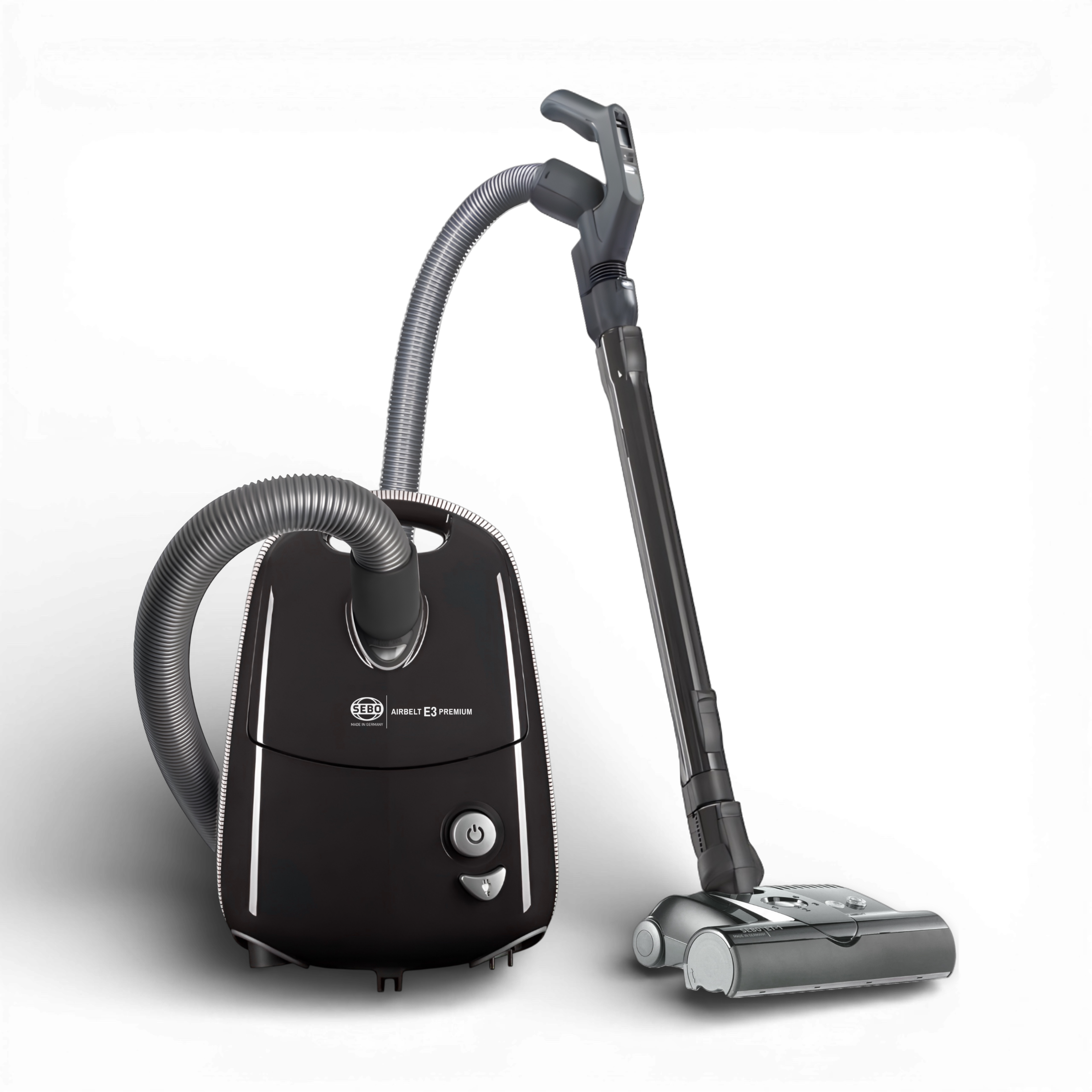 SEBO AIRBELT E3 Premium canister vacuum in Onyx Black