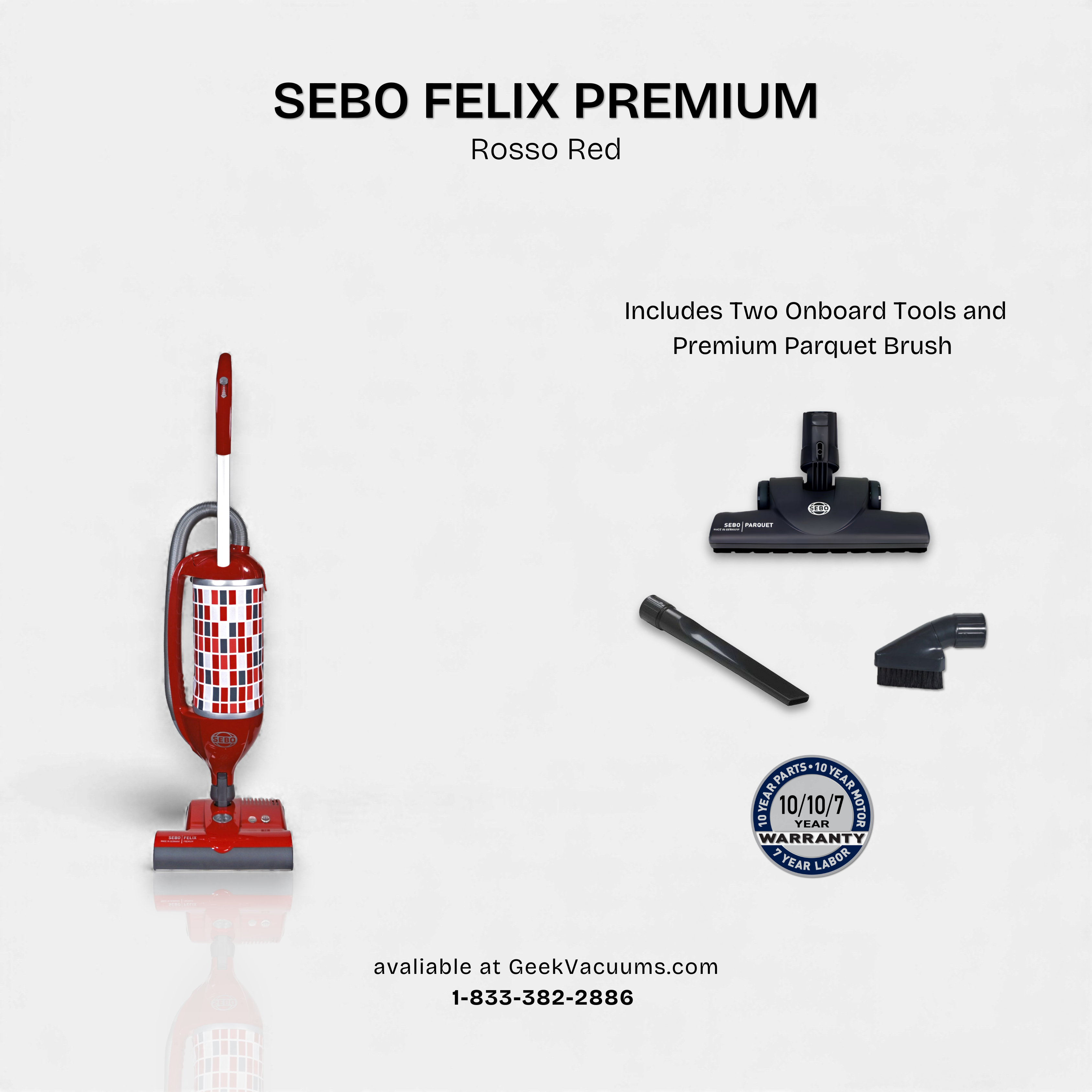 Sebo Felix Rosso Red Included Tools