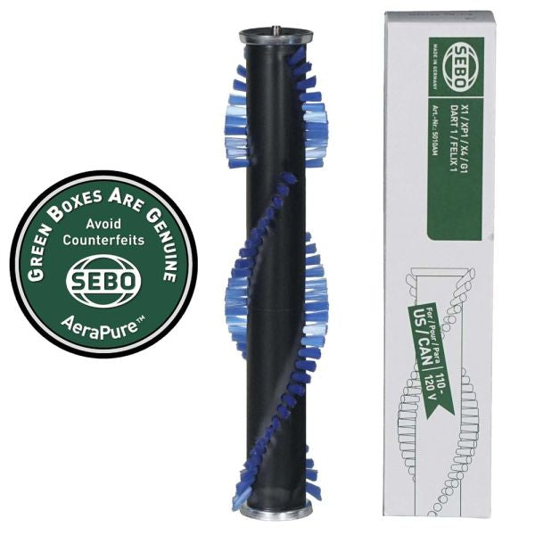 Sebo d4 vacuum brushroll with outside box and aerapure badge