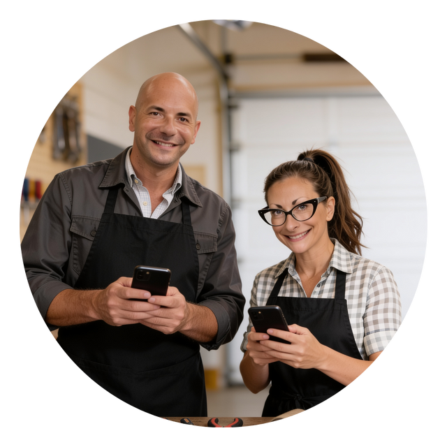 Andrea and Miles, owners of Geek Vacuums