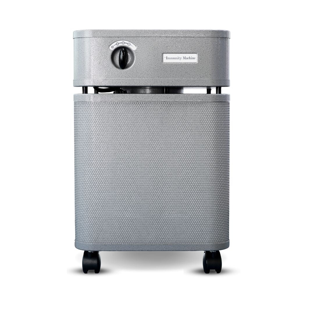 Austin Air Immunity Machine air purifier in Graphite on castor wheels