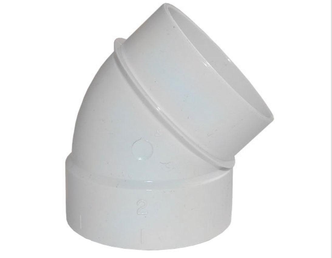 Central Vacuum 45 Degree Spigot Elbow - Geek Vacuums