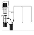 Image showing how a dirt can interceptor separates the hair before reaching the Central Vacuum Interceptor Can Galv. 10 Gal - Geek Vacuums. 