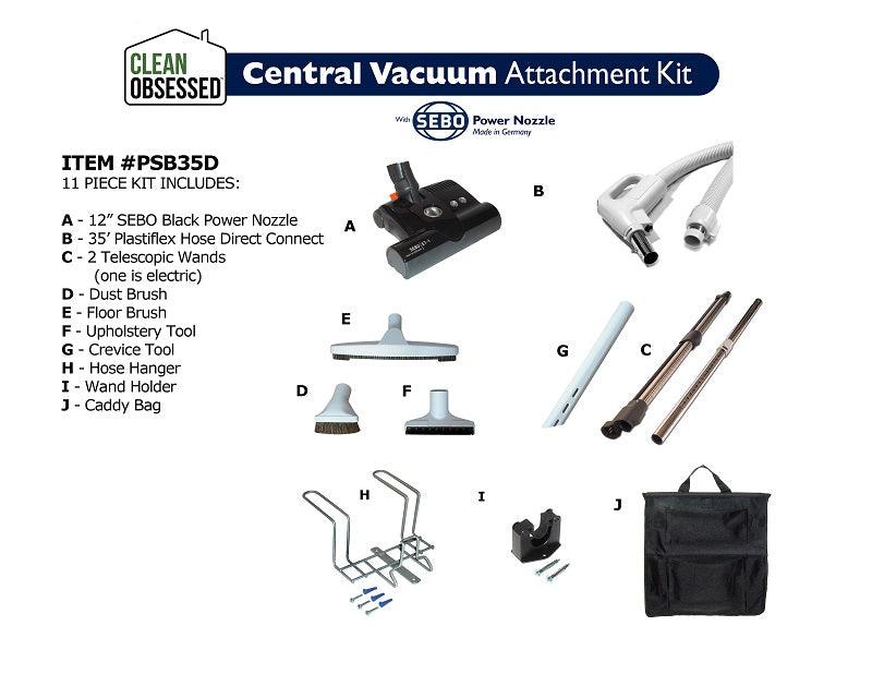 Customizable Sebo Clean Obsessed Central Vacuum Hose Attachment Kit - Geek Vacuums