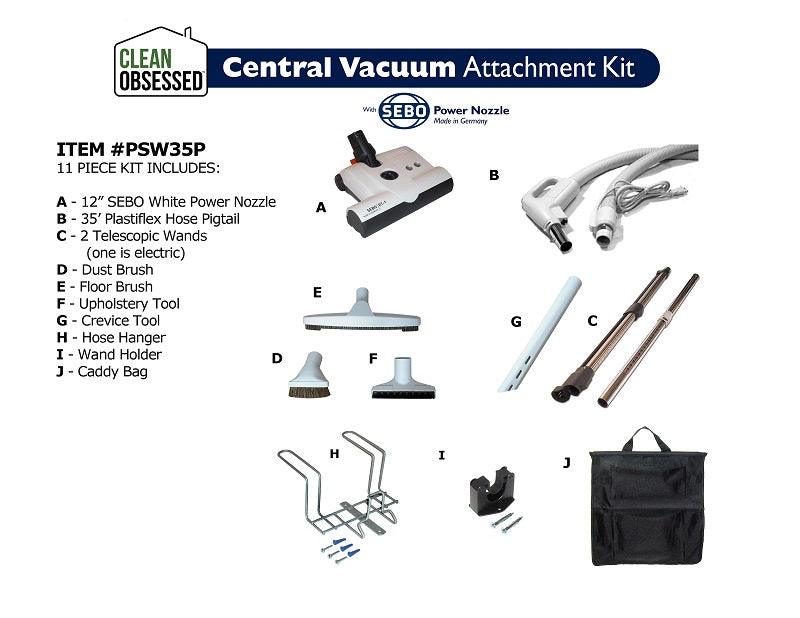 Customizable Sebo Clean Obsessed Central Vacuum Hose Attachment Kit - Geek Vacuums