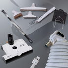GVac direct connect hose kit with SEBO powerhead, wands and tools.