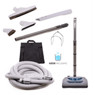 GVac Value pigtail hose kit with powerhead, wands, tools and storage bag.