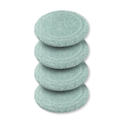A stack of four Miele AquaPads HX-APU microfiber cleaning cloths, the full replacement pack.