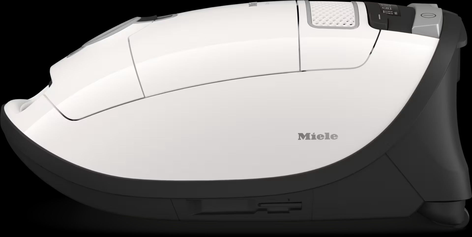 Miele Complete C3 Cat and Dog canister, side view.