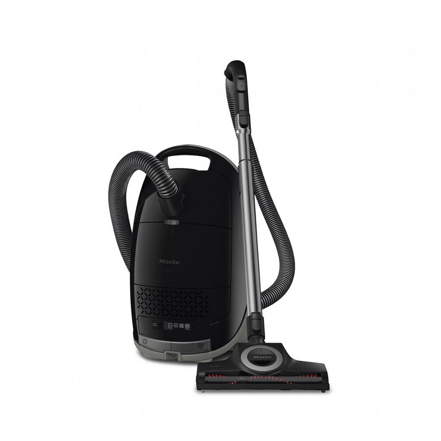 Miele Guard M1 Cat & Dog canister vacuum in Obsidian black, front view