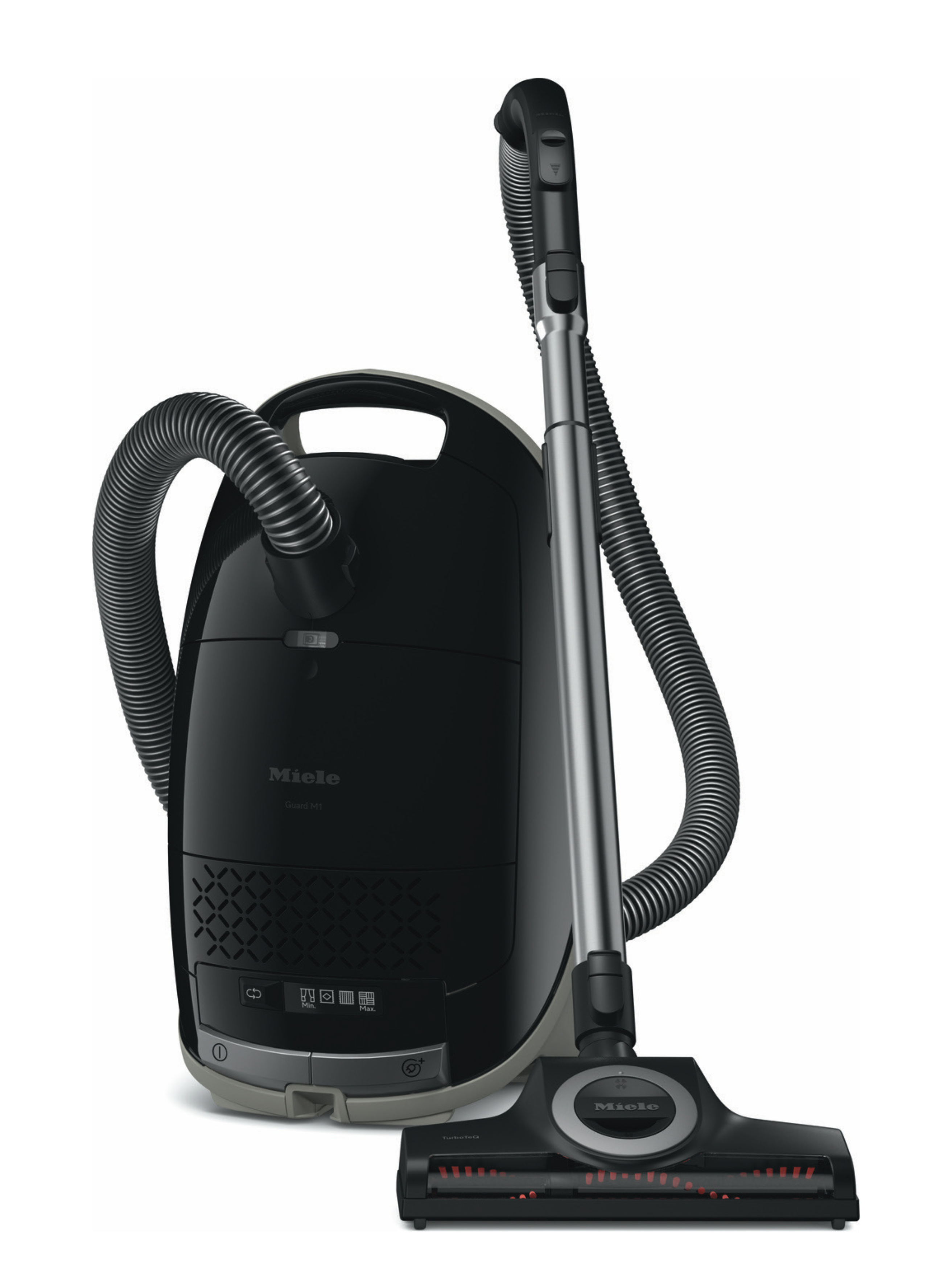 Miele Guard M1 Cat and Dog canister vacuum in Obsidian Black.