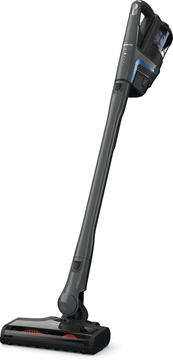 Miele Triflex HX1 Facelift cordless stick vacuum in Graphite Grey.
