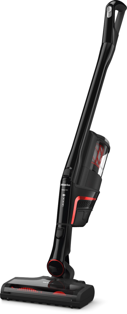Miele Triflex HX1 Facelift cordless stick vacuum in Obsidian Black.