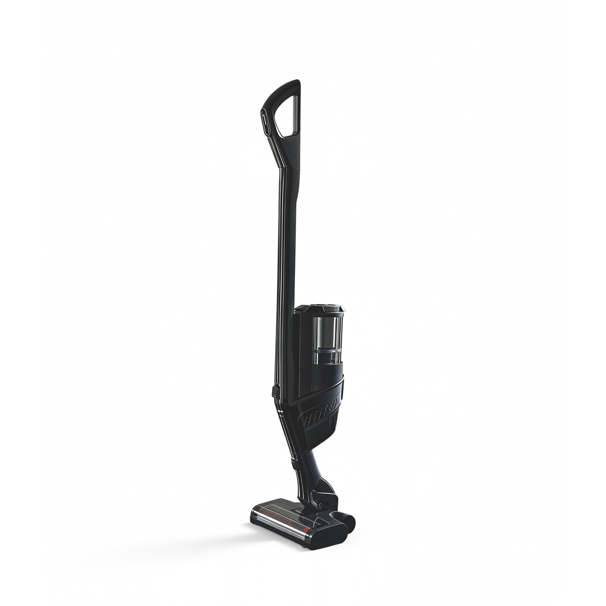 Miele Triflex HX3 Aqua cordless stick vacuum in Obsidian Black with the MultiFloor XXL electrobrush attached.